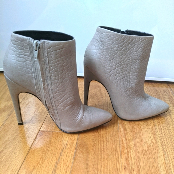 Taupe ankle bootie heals - Picture 2 of 7